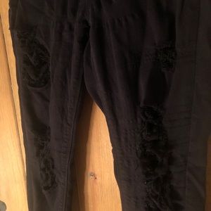 Express black ripped jeggings